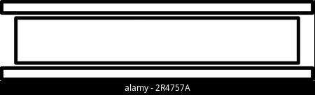 Trägerträger I-Träger Stahlschiene für die Bauindustrie Konzept Baumaterial Kontur Liniensymbol schwarz Vektor Stock Vektor