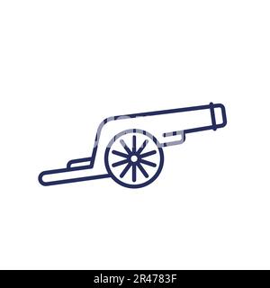 Kanonensymbol auf weiß Stock Vektor