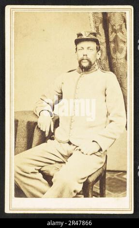 Unidentifizierter Soldat in Infanterie-Regimentsuniform des Veteran Reserve Corps 13.) - A.K. Josselyn, Fotograf, Gallop's Island, Boston Harbor Stockfoto