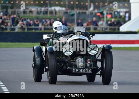 Martin Overington, Bentley 4½ Litre Blower, Trofeo Nuvolari, ein zwanzig-Minuten-Rennen für Sportwagens, das bis 1939, Goodwo, antrat Stockfoto