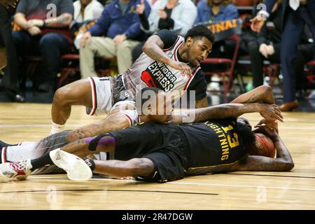 Am 25 2023. Mai spielen Windsor Ontario Canada und der Windsor Express ihr letztes NBLC-Spiel auf der WFCU-Arena. Latin Davis (11) des Windsor Express. Luke Durda/Alamy Stockfoto