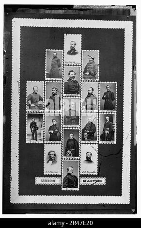 Union Martyrs - Beere, Jas. R. McPherson, Alex. Hayes, Ransom, Buford, J. Sedgwick, D. Russell, Geo Stone, N. Lyon, O.M. Mitchell, E.V. Sumner, Wadsworth, Richardson, Stevens, Kearney, J.J. Stockfoto