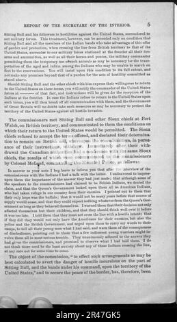 Jahresbericht des US-Innenministeriums Ende Juni 30, 1877 S. 05 Stockfoto