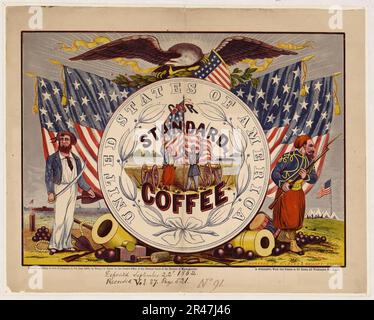 United States of America, unser Standardkaffee - graviert von Kilburn & Mallory, Boston. Stockfoto