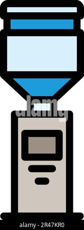 Symbol für Trinkkühler. Umriss des Vektorsymbols für Trinkkühler für Webdesign isoliert auf weißem Hintergrund, flach Stock Vektor