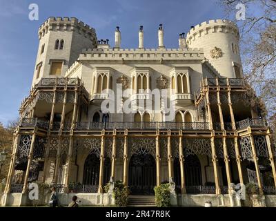 Ein wunderschöner Blick auf das Schloss Hluboka, Tschechische Republik Stockfoto