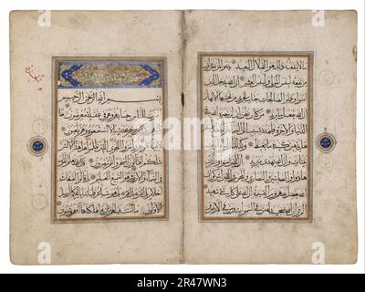 Unbekannter Ägypter oder Syrer - Koranic Bifolio in Muhaqqaq Script Stockfoto