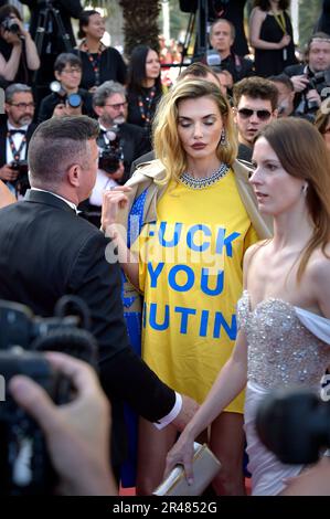Cannes, Frankreich. 26. Mai 2023. Alina Baikova besucht den roten Teppich „The Old Oak“ während des 76. Jährlichen Filmfestivals in Cannes am Freitag, den 26. Mai 2023 im Palais des Festivals in Cannes, Frankreich. Foto: Rocco Spaziani / Kredit: UPI/Alamy Live News Stockfoto