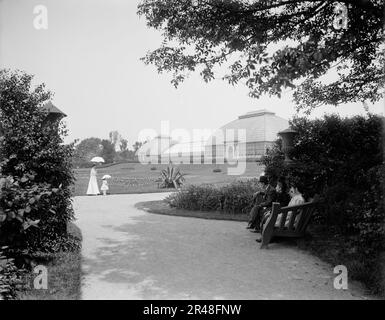 Conservatory, Washington Park, Chicago, Illinois, zwischen 1900 und 1910. Stockfoto