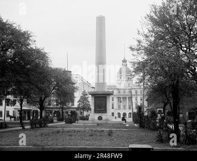 Green [sic] Monument und Rathaus, Savannah, Georgia, zwischen 1900 und 1910. Stockfoto