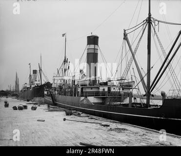 Gordons Kai, Savannah, Georgia, zwischen 1900 und 1910. Stockfoto