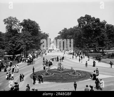 Central Avenue, Belle Isle Park, Detroit, Michigan, zwischen 1900 und 1910. Stockfoto