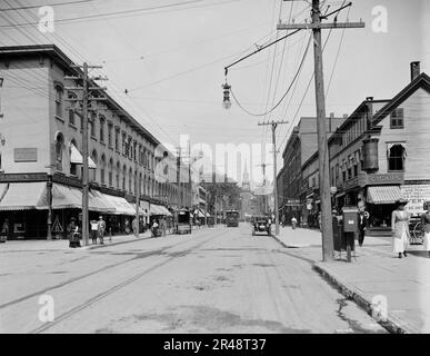 Church Street, nördlich der Bank, Burlington, Vt., zwischen 1910 und 1920. Stockfoto