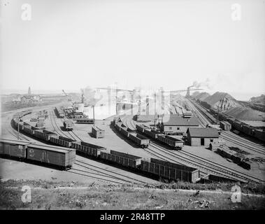 L.S. &Amp; M.S. [Lake Shore &amp; Michigan Southern] Ry. Ore Docks, Ashtabula, Ohio, Ca 1900. Stockfoto