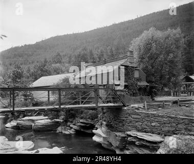 Altes Atelier der Artist Hall, in der Nähe von Palenville, Catskill Mts., N.Y., zwischen 1895 und 1910. Stockfoto