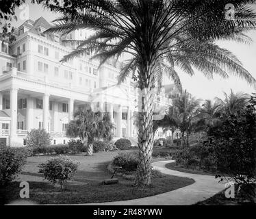 Das Royal Poinciana Hotel, Eingang, Palm Beach, Florida, 1902. Stockfoto