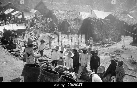 Szene im Dorf Abra, zwischen 1880 und 1897. Stockfoto