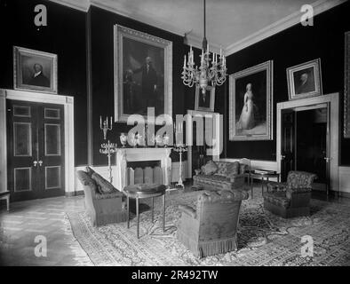 Das Rote Zimmer Im Weißen Haus (1904?). Stockfoto