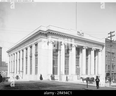 First National Bank, Kansas City, Mo., zwischen 1900 und 1906. Stockfoto