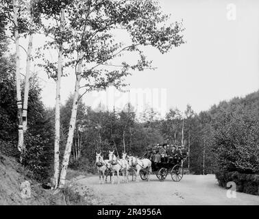 Coachinggruppe auf dem Boulevard Drive, Duluth, Minn., zwischen 1900 und 1906. Stockfoto