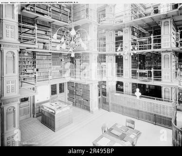 Regg's (d. h. Riggs) Library, Georgetown University, Washington, D.C., zwischen 1900 und 1906. Stockfoto