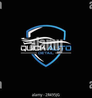Logo, Auto- und Business-Logo mit automatischer Detaillierung Stock Vektor
