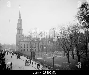 Granary and Park Street Church, Boston, Massachusetts, c1904. Stockfoto