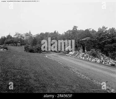 Eine Garden Auffahrt, Lake Mohonk House, N.Y., zwischen 1890 und 1906. Stockfoto