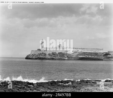 Morro Castle von Cabanas (Sonnenuntergang), Havanna, Kuba, El, zwischen 1880 Uhr und 1901 Uhr. Stockfoto