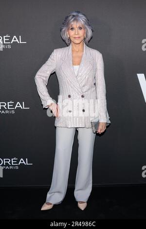 Antibes, Frankreich. 26. Mai 2023. CANNES - MAI 26: Jane Fonda über den Lights on Women Award von L'Oréal Paris Red Carpet während des 76. Cannes Filmfestivals am 26. Mai 2023 im Cap-Eden-Roc in Antibes, Frankreich. (Foto: Lyvans Boolaky/ÙPtertainment/Sipa USA) Guthaben: SIPA USA/Alamy Live News Stockfoto