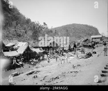 Das Steinbruchdorf El Abra, zwischen 1880 und 1897. Stockfoto