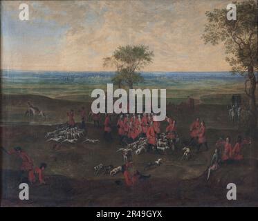 Prinzessinnen, teilweise in Männerkleidern, die an einer Jagd teilnehmen, 1749-1848. Stockfoto