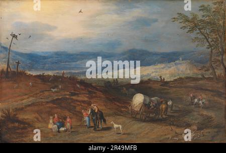 Die Straße führt vorbei am Ort der Hinrichtung, 1618-1621. Stockfoto