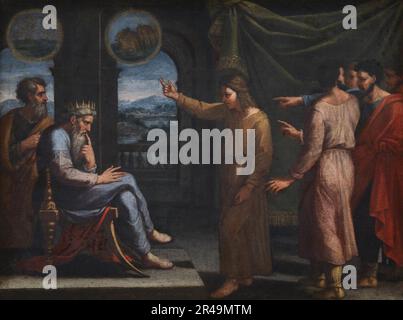 Joseph interpretiert Pharaos Traum, 1609-1665. Stockfoto