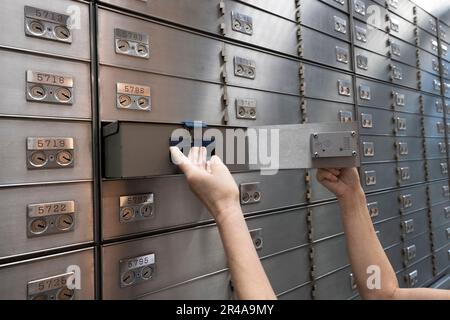 Schließfächer, Hongkong, China. Stockfoto