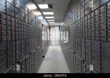 Schließfächer, Hongkong, China. Stockfoto