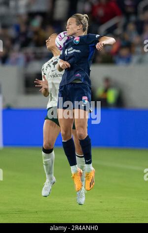 San Diego, USA. 26. Mai 2023. San Diego, Kalifornien, 26. Mai 2023 Aktion während des NWSL-Spiels zwischen dem San Diego Wave FC und dem Portland Thorns FC im Snapdragon Stadium in San Diego, Kalifornien, USA (Xavier Hernandez/SPP) Guthaben: SPP Sport Press Photo. Alamy Live News Stockfoto