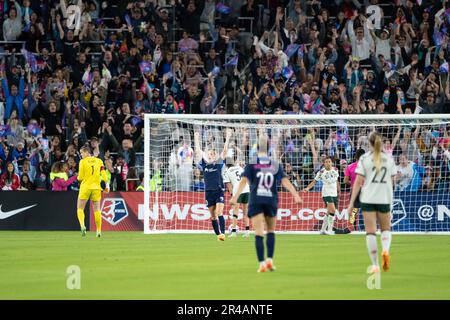 San Diego, USA. 26. Mai 2023. San Diego, Kalifornien, 26. Mai 2023 Sofia Jakobsson (#10 San Diego Wave FC) feiert während des NWSL-Spiels zwischen dem San Diego Wave FC und dem Portland Thorns FC im Snapdragon Stadium in San Diego, Kalifornien, USA (Xavier Hernandez/SPP). Guthaben: SPP Sport Press Photo. Alamy Live News Stockfoto
