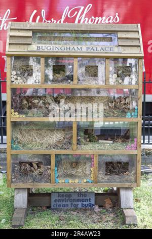 Bugingham Palace, halten Sie die Umgebung sauber für Käfer, London Stockfoto