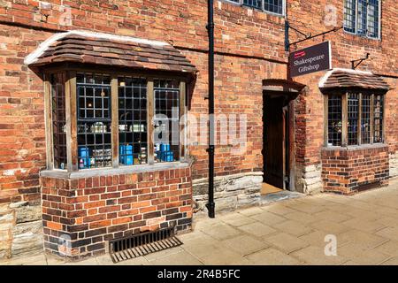 Souvenir Shop, Shakespeare Souvenir Shop, Fassade, Stratford-upon-Avon, Warwickshire, England, Vereinigtes Königreich Stockfoto