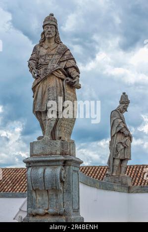 Statue des Propheten Hosea, Santuario Matosinhos, von Aleijandinho, Kirche von Bom Jesus de Matozinhos, Congonhas do Campo, Minas Gerais, Brasilien Stockfoto