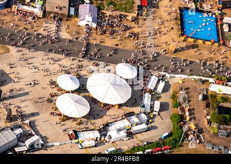 PAROOKAVILLE GmbH, Radar Musik und Unterhaltungs GmbH, Teilnehmer des PAROOKAVILLE, Electronic Music Festival, Festivals auf der Veranstaltung Stockfoto