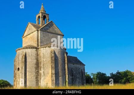 Kapelle Ste-Croix, Abtei Montmajour, nahe Arles, Bouches-du-Rhone, Provence-Alpes-Cote d'Azur, Frankreich Stockfoto