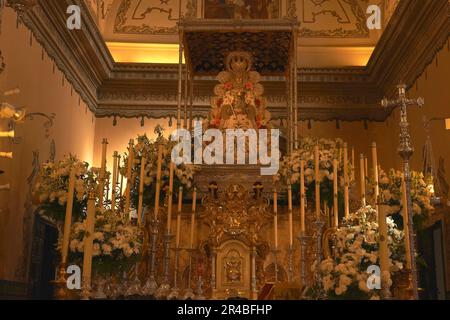 Virgen del Rocio, unsere Herrin von Rocio, Almonte, Huelva, Andalusien, Spanien Stockfoto