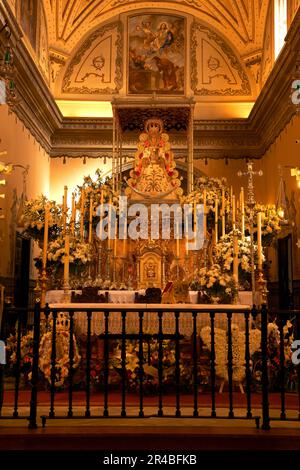 Virgen del Rocio, unsere Herrin von Rocio, Almonte, Huelva, Andalusien, Spanien Stockfoto