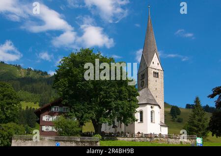 St. Jodok, Mittelberg, Kleinwalsertal, Vorarlberg, Österreich Stockfoto