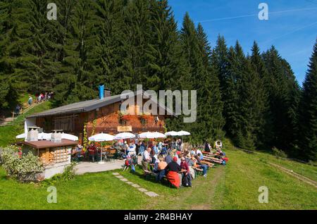 Max's Huette bei Mittelberg, Kleinwalsertal, Vorarlberg, Österreich Stockfoto