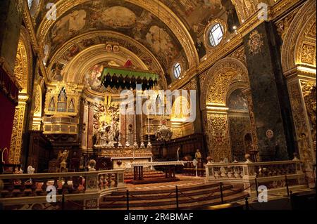 Altar, Baldachin, Kathedrale, St. John's Co Kathedrale, La Valletta, Malta, Il-Belt Valetta Stockfoto