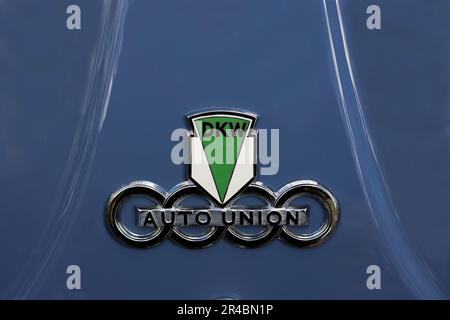 Logo von Auto Union DKW, Classic Days, Berlin, Deutschland Stockfoto