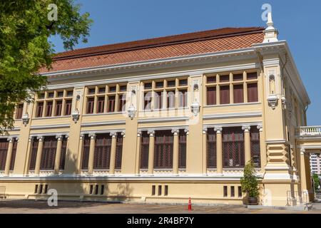 Siam Commercial Bank (SCB), Zweigstelle Talat Noi, Bezirk Samphanthawong, Bangkok. Erste feste Niederlassung und älteste operative Bankfiliale in Thailand. Stockfoto